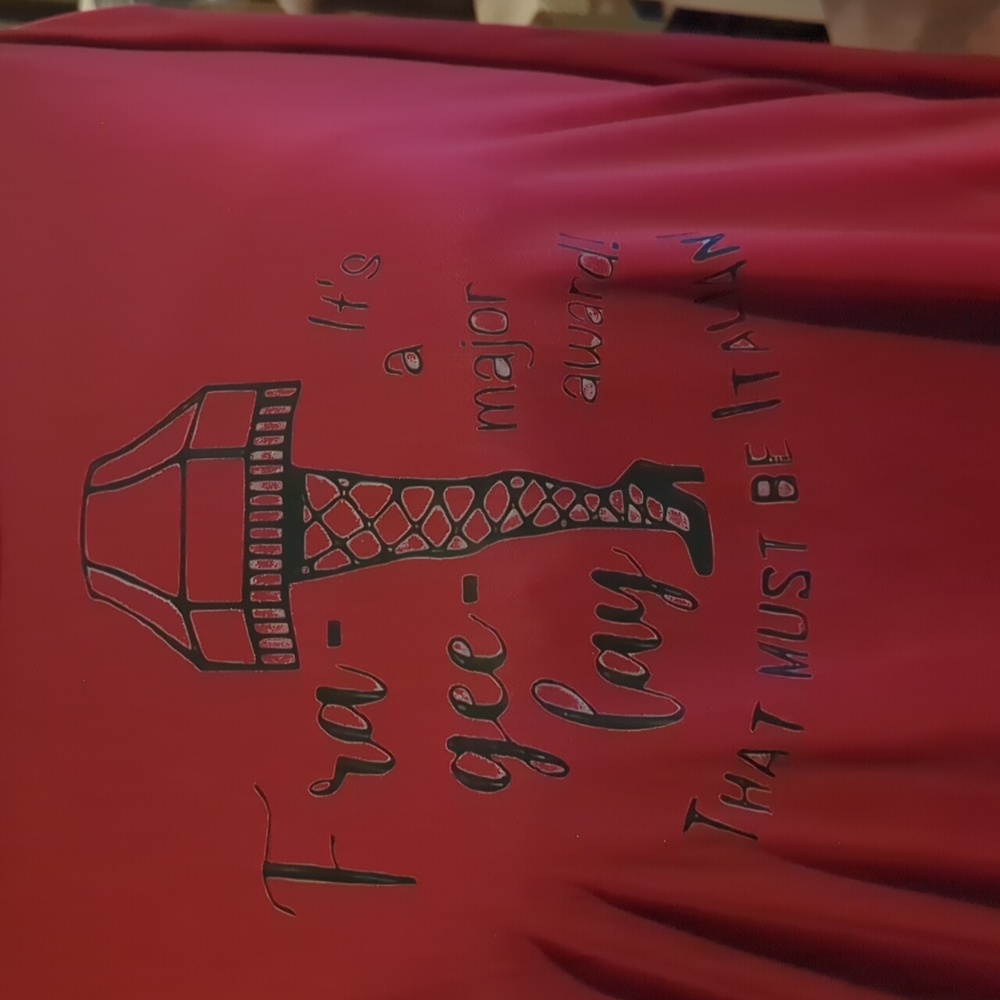 NWT 🎄🦌A CHRISTMAS STORY🦌🎄 LS Polyester Tee x PEACE GARDEN DESIGNS 🌿🕊️ M